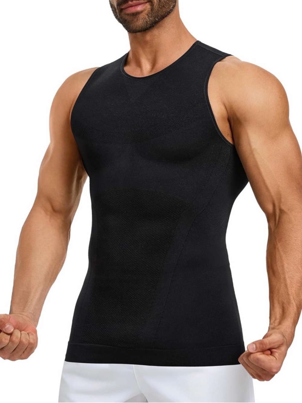 Men's Black Compression Muscle Tank Top